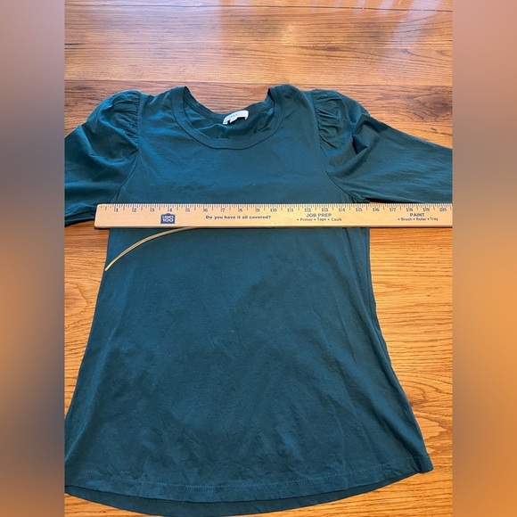 A.L.C. Fitted Green Puff Sleeve Blouse Size Small - Picture 5 of 8